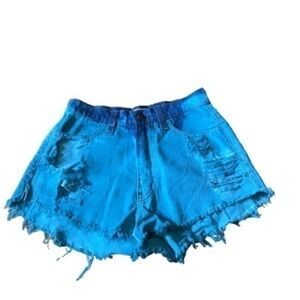 Vibrant  high waist mom Tye dye shorts